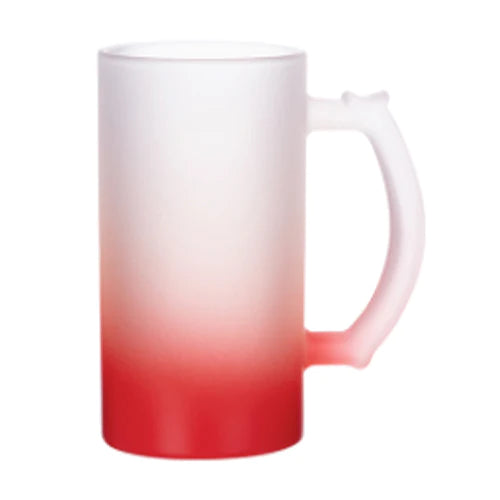 Personalised Red Frosted 16oz Beer Stein