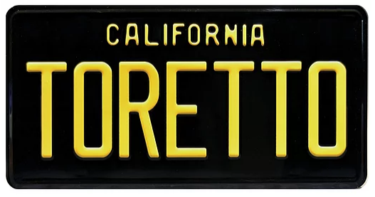 Fast and the Furious Torettos Dodge Charger License Plate Prop