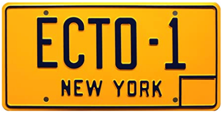 ECTO 1 Ghostbusters CLEAN License Plate Prop