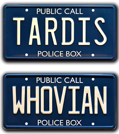 DR WHO License Plate Prop